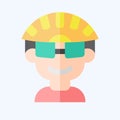 Icon Cyclist related to Bicycle symbol. flat style. simple design editable. simple illustration