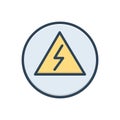 Color illustration icon for Danger, peril and hazard Royalty Free Stock Photo
