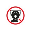 Icon the danger of suffocation. Simple vector illustration