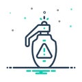 Mix icon for Dangerous, spray and risk Royalty Free Stock Photo