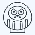 Icon Daruma. related to Japan symbol. line style. simple design illustration Royalty Free Stock Photo