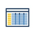 Icon for Database Tables Royalty Free Stock Photo
