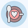 Icon Date. related to Valentine's Day symbol. color mate style. simple design editable. simple illustration Royalty Free Stock Photo