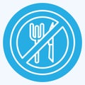 Icon Decreased Appetite. suitable for flu symbol. blue eyes style. simple design editable. design template vector. simple