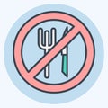 Icon Decreased Appetite. suitable for flu symbol. color mate style. simple design editable. design template vector. simple