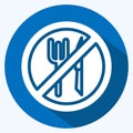 Icon Decreased Appetite. suitable for flu symbol. long shadow style. simple design editable. design template vector. simple