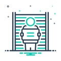 Mix icon for Defendant, respondent and jail Royalty Free Stock Photo