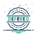 Mix icon for Deferred, postpone and delay Royalty Free Stock Photo