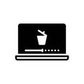 Black solid icon for Deleting, delete and file