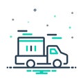 Mix icon for Delivery, conveyance and carriage Royalty Free Stock Photo