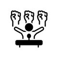 Black solid icon for Democracy, republic and gesture