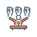 Color illustration icon for democracy, candidate and speech