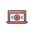 Color illustration icon for Denied, disallowed and reject Royalty Free Stock Photo