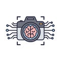 Vector icon: Image Recognition With Ai Technology Royalty Free Stock Photo