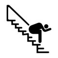falling down stairs icon or logo isolated sign symbol vector illustration Royalty Free Stock Photo