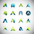 Icon design based on letter A