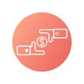 Icon design in concept of money exchage. Vector illustration isolated on white background