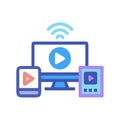 Icon Representing Media Streaming Royalty Free Stock Photo
