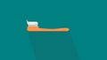 Icon design vector Toothbrush isolated on green background. illustration