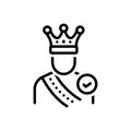 Black line icon for Selected, nominate and empire Royalty Free Stock Photo