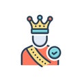 Color illustration icon for Selected, nominate and empire Royalty Free Stock Photo