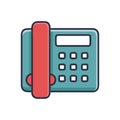 Icon of Desk Phone for Office Use Royalty Free Stock Photo