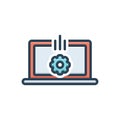 Color illustration icon for Develop, grow and expand