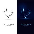 Icon diamond. Vector logo Royalty Free Stock Photo