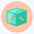 Icon Dice. suitable for Toy symbol. flat style. simple design editable. design template vector. simple symbol illustration