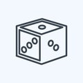 Icon Dice. suitable for Toy symbol. line style. simple design editable. design template vector. simple symbol illustration