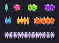 Icon of different groups of people by number