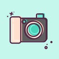 Icon Digital Camera. related to Photography symbol. MBE style. simple design editable. simple illustration Royalty Free Stock Photo