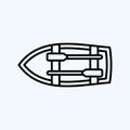 Icon Dinghy. suitable for Education symbol. line style. simple design editable. design template vector. simple illustration