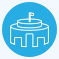 Icon Diplomatic Building. suitable for Community symbol. blue eyes style. simple design editable. design template vector. simple