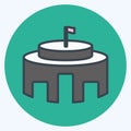 Icon Diplomatic Building. suitable for Community symbol. color mate style. simple design editable. design template vector. simple
