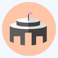 Icon Diplomatic Building. suitable for Community symbol. flat style. simple design editable. design template vector. simple symbol