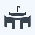 Icon Diplomatic Building. suitable for Community symbol. glyph style. simple design editable. design template vector. simple