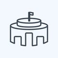 Icon Diplomatic Building. suitable for Community symbol. line style. simple design editable. design template vector. simple symbol