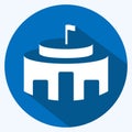 Icon Diplomatic Building. suitable for Community symbol. long shadow style. simple design editable. design template vector. simple