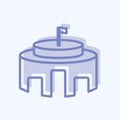 Icon Diplomatic Building. suitable for Community symbol. two tone style. simple design editable. design template vector. simple