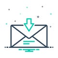 mix icon for Direct Message, inbox message and notification