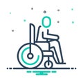 Mix icon for Disabled, having a disability and handicap