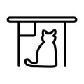 An icon of Disaster earthquake safety cat protection