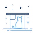 An icon of Disaster earthquake safety cat protection table under