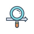 Color illustration icon for Disclose, publish and investigate