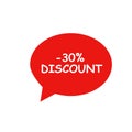 Icon with 30% discounts - illustration Royalty Free Stock Photo