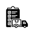 Black solid icon for Dispatch, delivery and fast