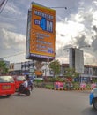 an icon displayed on the roundabout of the southern veteran road that reads MAKASSAR consists of 4M