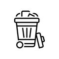 Black line icon for Disposal, rubbish and scrapheap