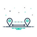 Mix icon for Distances, gps and location